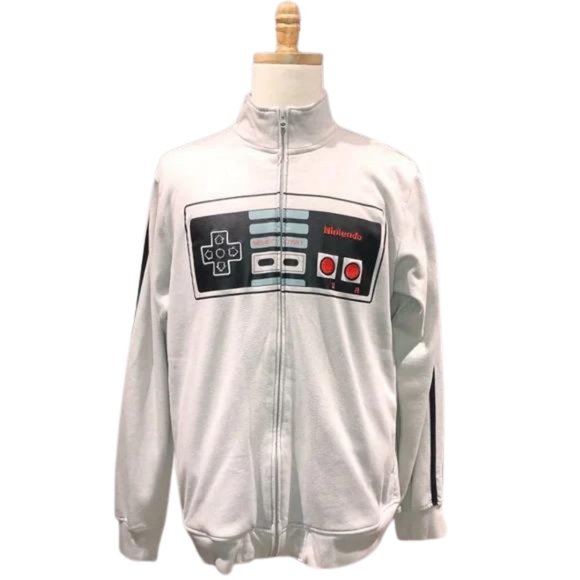 Nintendo Other - Nintendo Controller Retro Style Full Zip Up Track Jacket Sweater